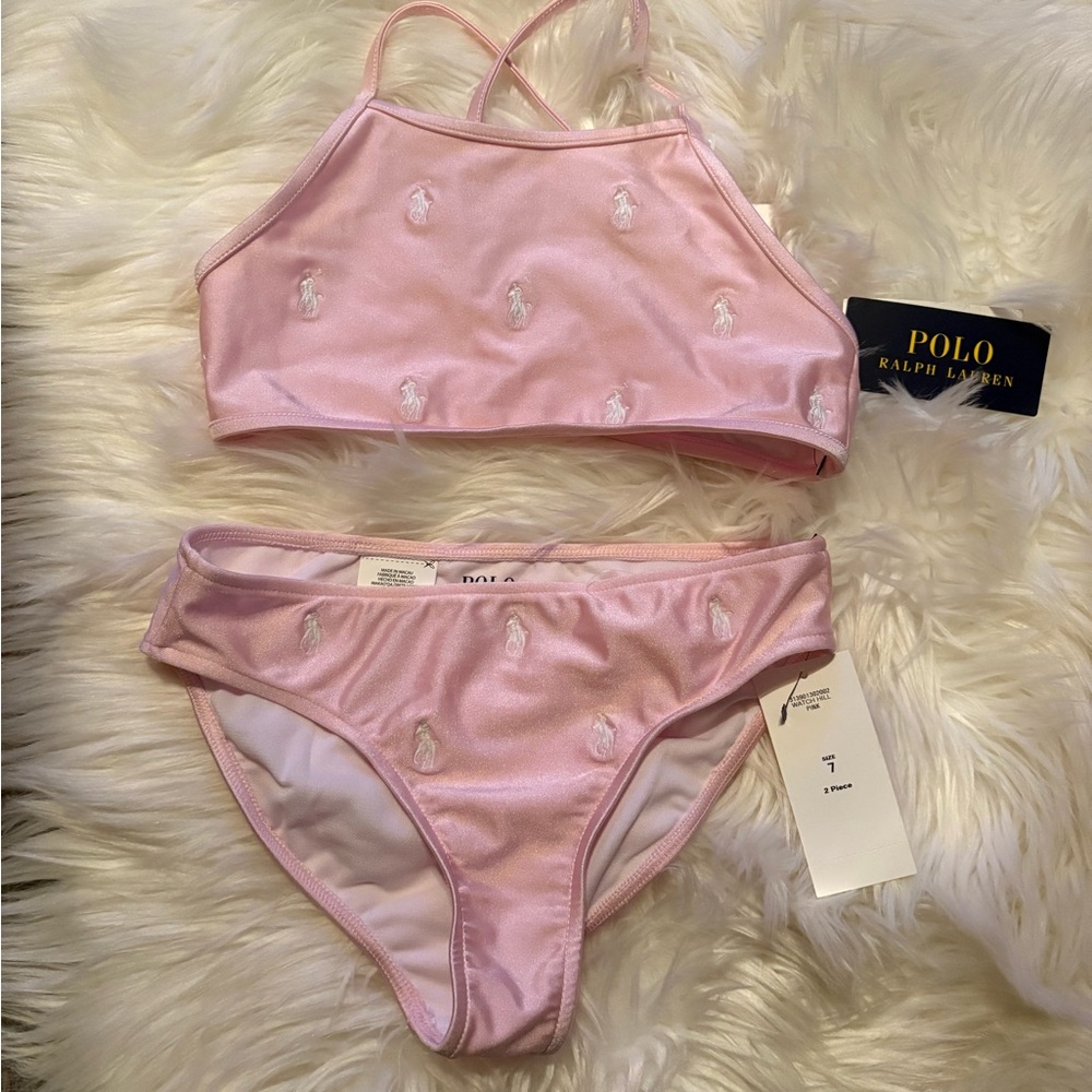 Polo by Ralph Lauren Pink Girls Bikini Set - Picture 2 of 5